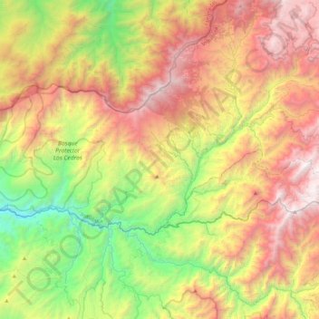 Carte topographique García Moreno, altitude, relief