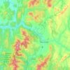 Carte topographique Lamoille County, altitude, relief