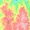 Carte topographique rio blanco (aconcagua), altitude, relief