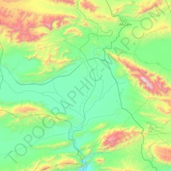 Carte topographique طارم, altitude, relief