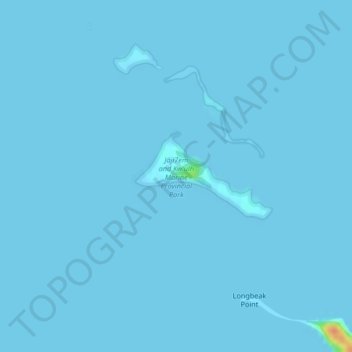 Carte topographique Sandy Island, altitude, relief