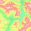Carte topographique Chicken, altitude, relief