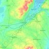 Carte topographique Lisburn and Castlereagh District, altitude, relief