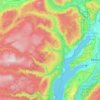 Carte topographique Area B (Westside/Swan Lake/Kalamalka Lake), altitude, relief