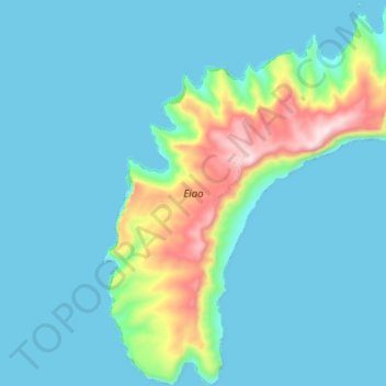 Carte topographique Eiao, altitude, relief