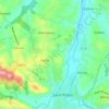 Carte topographique Amendeuix-Oneix, altitude, relief