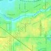 Carte topographique New Chicago, altitude, relief