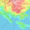 Carte topographique Herceg Novi Municipality, altitude, relief