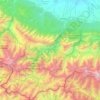 Carte topographique Rajon Alagir, altitude, relief