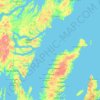 Carte topographique Trinity Bay, altitude, relief