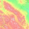 Carte topographique Улахан-Чистайский национальный наслег, altitude, relief