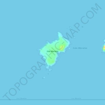Carte topographique Islas Marietas, altitude, relief