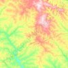 Carte topographique Inocência, altitude, relief