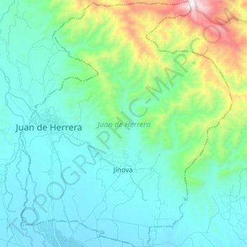 Carte topographique Juan de Herrera, altitude, relief