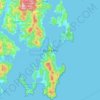 Carte topographique Bruny Island, altitude, relief