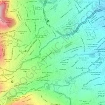 Carte topographique 10500, altitude, relief