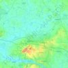 Carte topographique Telford and Wrekin, altitude, relief