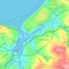 Carte topographique Hayle, altitude, relief
