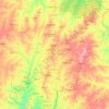 Carte topographique Borgou, altitude, relief