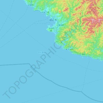 Carte topographique Nishiumuro County, altitude, relief