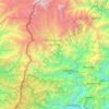 Carte topographique West Sikkim District, altitude, relief
