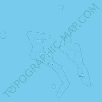 Carte topographique Îles Marshall, altitude, relief