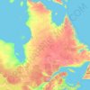 Carte topographique Québec, altitude, relief