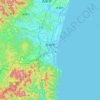 Carte topographique Miyazaki, altitude, relief