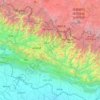 Carte topographique Bagmati, altitude, relief