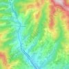 Carte topographique Létra, altitude, relief