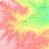 Carte topographique Tom Green County, altitude, relief