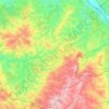 Carte topographique Communauté de communes du Bocage Bourbonnais, altitude, relief
