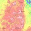 Carte topographique Amhara, altitude, relief