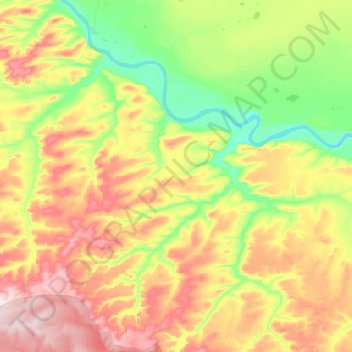 Carte topographique Тенкинский наслег, altitude, relief