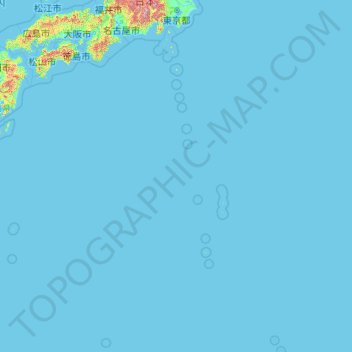 Carte topographique Tokyo, altitude, relief