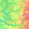 Carte topographique Bourg-Lastic, altitude, relief