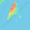 Carte topographique Grand Manan Parish, altitude, relief
