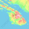 Carte topographique ᕿᑭᖅᑕᕐᔪᐊᖅ Big Island, altitude, relief