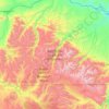 Carte topographique Absaroka-Beartooth Wilderness Area, altitude, relief