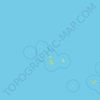 Carte topographique Îles Sous-le-Vent, altitude, relief