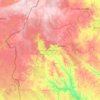 Carte topographique Nana-Mambéré, altitude, relief