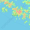 Carte topographique Isla Londonderry, altitude, relief