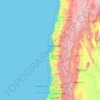 Carte topographique Provincia de Valparaíso, altitude, relief