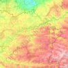 Carte topographique Communauté d'agglomération Maubeuge Val de Sambre, altitude, relief