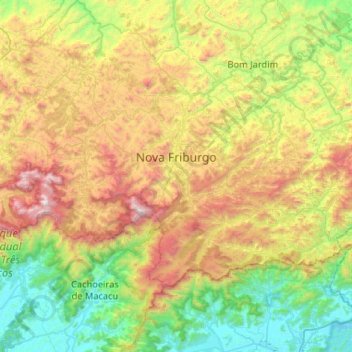 Carte topographique Neufreiburg, altitude, relief