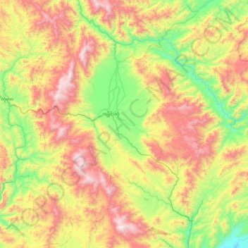 Carte topographique ကျိုင်းတုံမြို့နယ်, altitude, relief