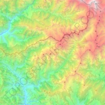 Carte topographique Bungal, altitude, relief