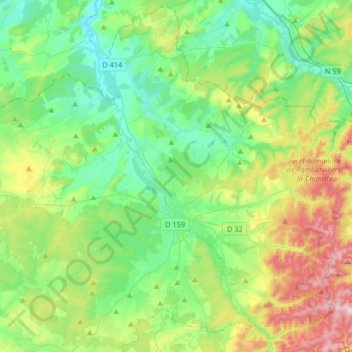 Carte topographique 88700, altitude, relief