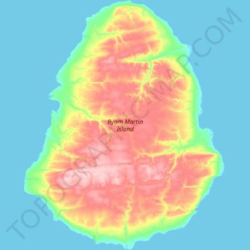 Carte topographique Byam Martin Island, altitude, relief