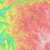 Carte topographique Sousceyrac-en-Quercy, altitude, relief